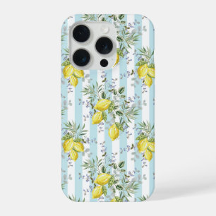 Italiaanse citroenbloesem bloemrijke streep Medite iPhone 15 Pro Hoesje