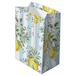 Italiaanse citroenbloesem bloemstreep Mediterraan Medium Cadeauzakje