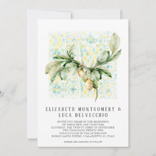 Italiaanse citroenboomgaard Boho botanische uitn Save The Date
