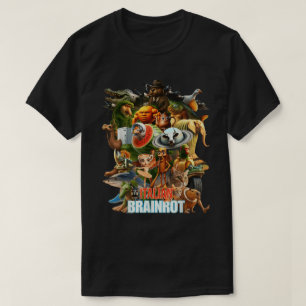 Italiaanse collage van Brainrot Meme Chaos T-shirt