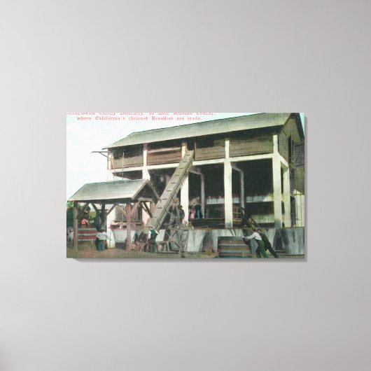 Italiaanse Colony Brandy Distillery Canvas Afdruk (Voorkant)