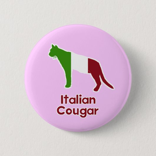 Italiaanse cougar ronde button 5,7 cm (Voorkant)