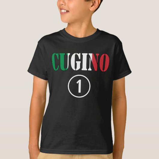Italiaanse Cousins Boys : Cugino Numero Uno T-shirt (Voorkant)