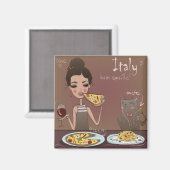 Italiaanse Cuisine Magneet (Voorkant / Achterkant)