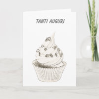 Italiaanse cupcake verjaardag / Tanti Auguri