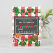 Italiaanse dank bedankkaart (Staand voorkant)