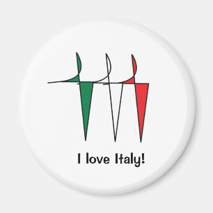 Italiaanse dansers Magnet Magneet
