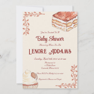 Italiaanse Dessert Baby Shower Europese Café Kaart