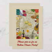 Italiaanse diner kaart (Voorkant / Achterkant)