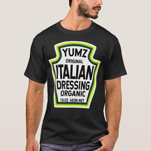 Italiaanse dressing salade Easy Halloween kostuum T-shirt (Voorkant)