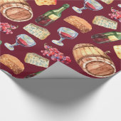 Italiaanse druiven Toscaanse wijn Cadeaupapier (Hoek)