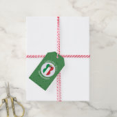 Italiaanse engel kerstvlag gepersonaliseerd cadeaulabel (Met Touw)