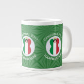 Italiaanse engel kerstvlag gepersonaliseerd extra grote beker (Voorkant rechts)