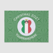 Italiaanse engel kerstvlag gepersonaliseerd tissuepapier (Voorkant)