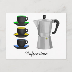 Italiaanse Espresso Coffee Pot Briefkaart