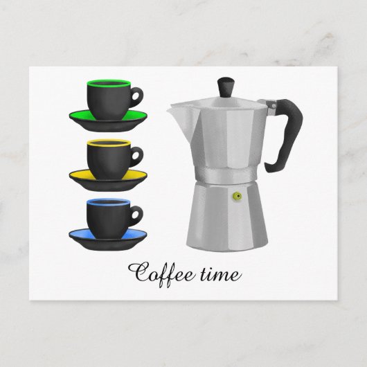 Italiaanse Espresso Coffee Pot Briefkaart (Voorkant)