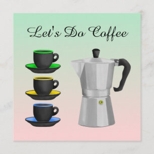 Italiaanse Espresso Coffee Pot Kaart