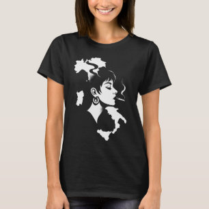 Italiaanse Essentie: Minimalistische Vrouw Silhoue T-shirt