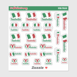 Italiaanse etiketten met aangepaste namen Italië | Sticker
