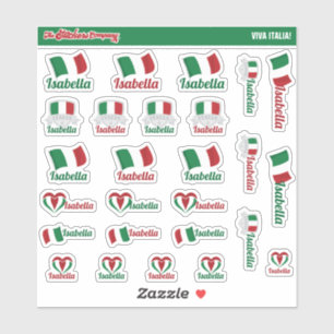 Italiaanse etiketten met aangepaste namen Italië Sticker