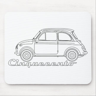 Italiaanse Fiat Cinquecento 500 cc Oldtimer Blauwd Muismat