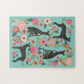Italiaanse  Florals Greyhound Legpuzzel (Horizontaal)