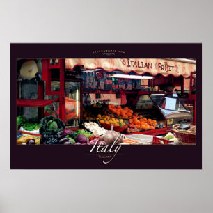 Italiaanse fruitstandaard poster