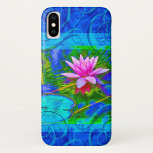 Italiaanse Garden Pink Waterlily Elegant iPhone X Hoesje