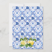 Italiaanse Gele Bloemen Citroen Bruid Dank u kaart (Achterkant)