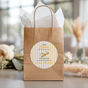 Italiaanse Gele Strik Cannoli Baby Shower Decorati Ronde Sticker