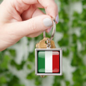 Italiaanse gepolijst vlag sleutelhanger (Hand)