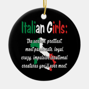 ITALIAANSE GIRLS FUNNY KERAMISCH ORNAMENT
