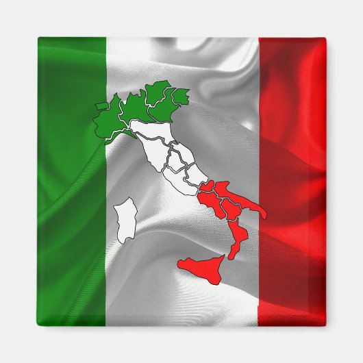 Italiaanse golfvlag magneet (Voorkant)