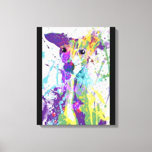 Italiaanse Greyhound Canvas Afdruk (Voorkant)
