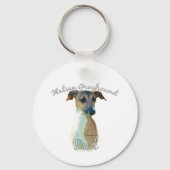 Italiaanse Greyhound Dad 2 Sleutelhanger (Achterkant)