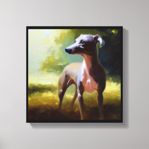 Italiaanse Greyhound Dog Canvas Afdruk