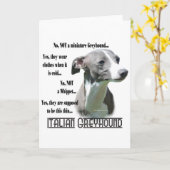 Italiaanse Greyhound FAQ Kaart (Gele Bloem)