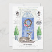 Italiaanse Greyhound Front Deur Moving Aankondigin Kaart (Voorkant)