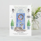 Italiaanse Greyhound Front Deur Moving Aankondigin Kaart (Staand voorkant)
