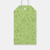 Italiaanse Greyhound Grey Dog Schattige Easter Bun Cadeaulabel (Achterkant)