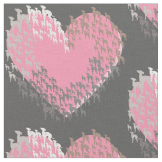 Italiaanse Greyhound Heart Joann Fabric Stof