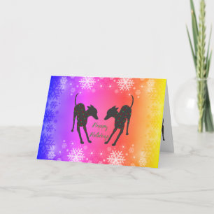 Italiaanse Greyhound Holiday Feestdagen Kaart