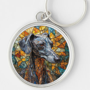 Italiaanse Greyhound hond Elegant Mozaïek Hond Ont Sleutelhanger