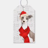 Italiaanse Greyhound Hond Kerstmis Cadeaulabel (Voorkant)