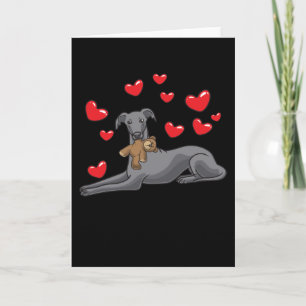 Italiaanse Greyhound Hond Met Gevulde Dier Kaart