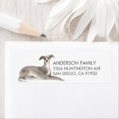 Italiaanse Greyhound hond retour adreslabel Etiket (Insitu)