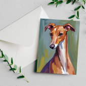 Italiaanse Greyhound hondenschilderij Briefkaart