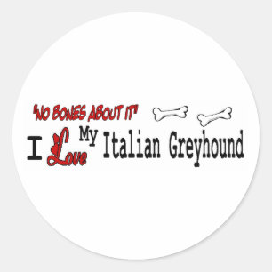 Italiaanse Greyhound (I Love) Sticker