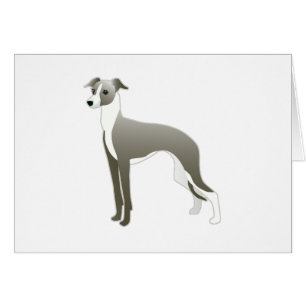 Italiaanse Greyhound Iggy Silhouette-kaart