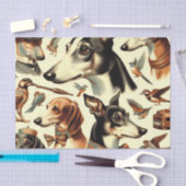 Italiaanse Greyhound Illustratie Tissuepapier (Craft)